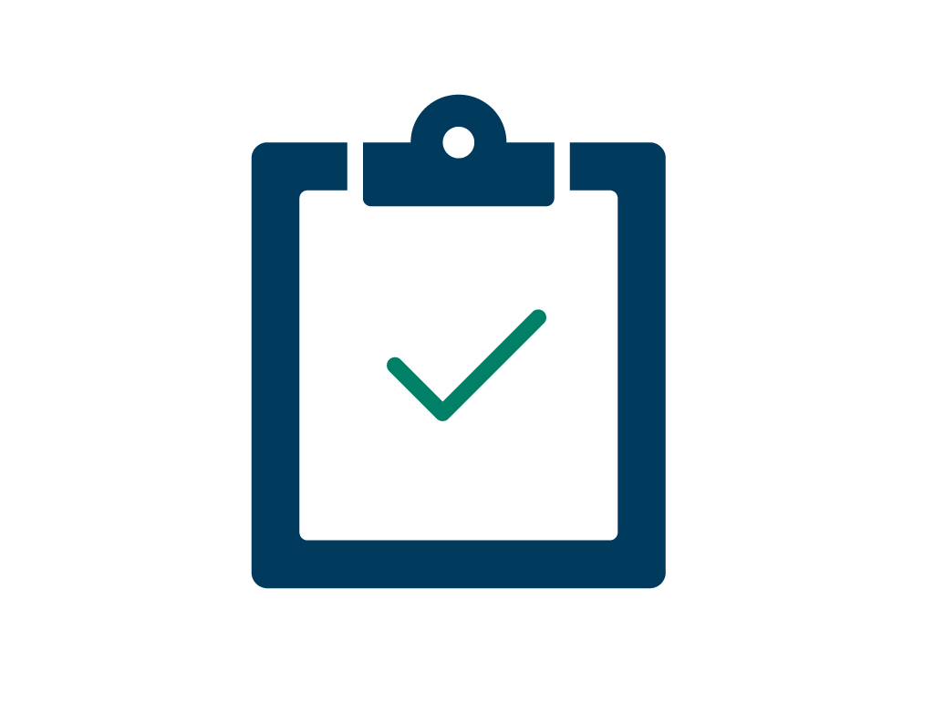 Clipboard with a checkmark