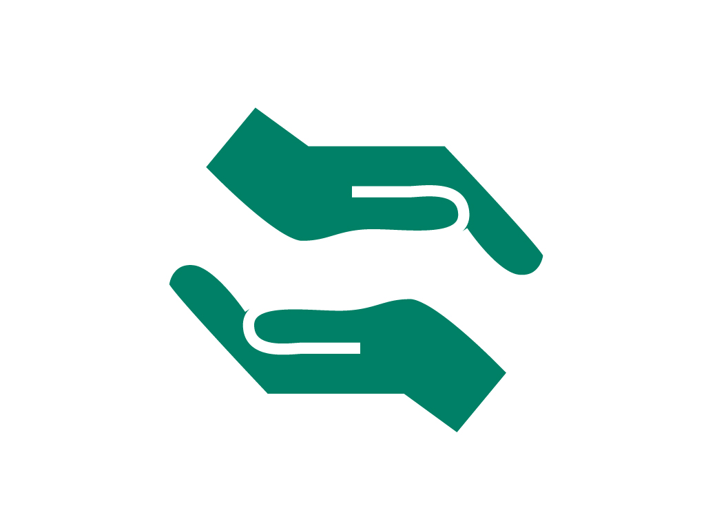 Clasped hands